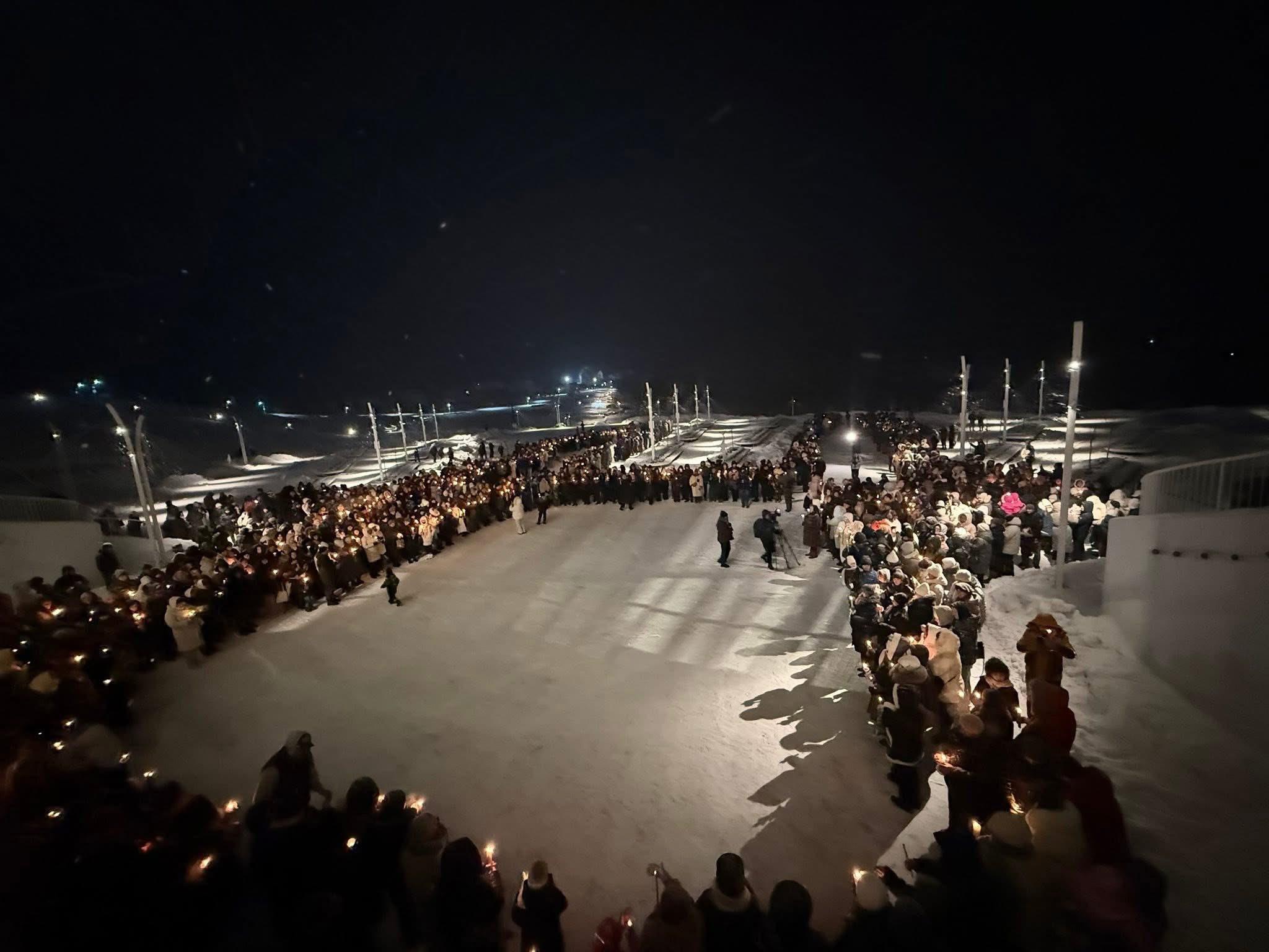 У Богородчанській громаді встановили рекорд з наймасивнішого запалення Стрітенського вогню