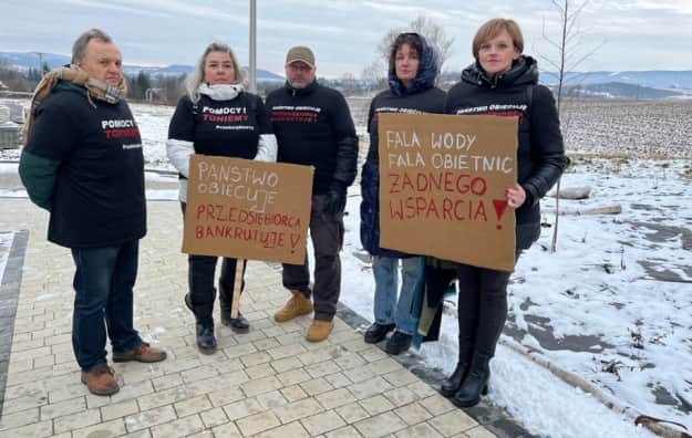 Постраждалі від повені польські підприємці вийшли на протест