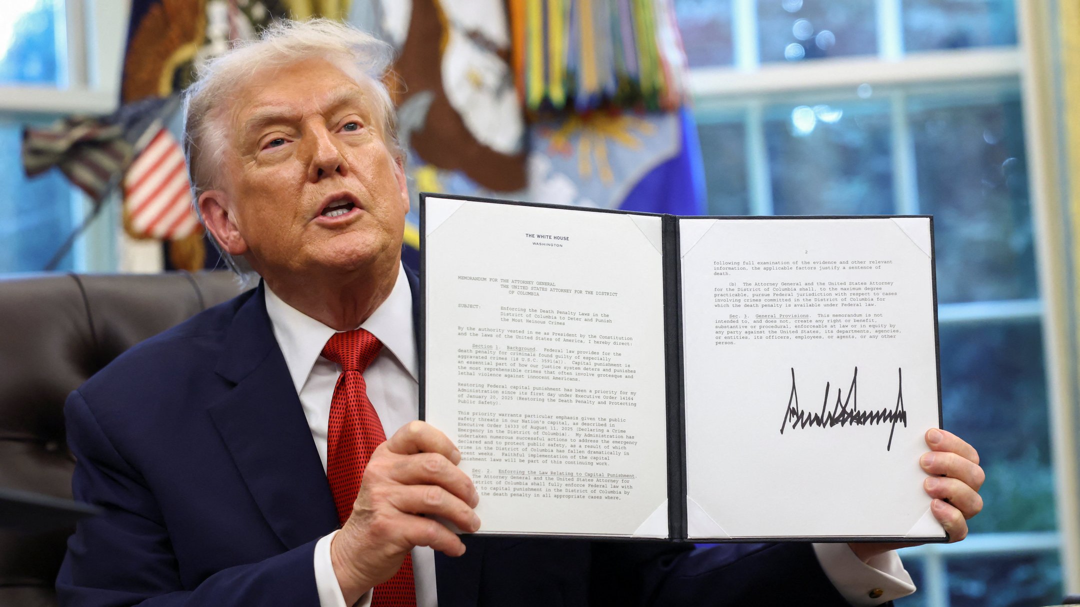 Трамп дозволив смертну кару в кримінальних справах у Вашингтоні