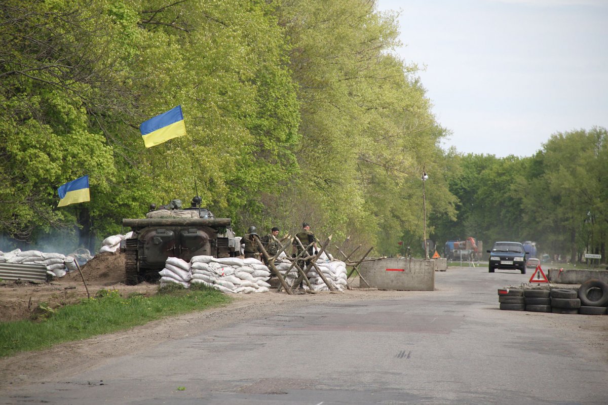 Фото блокпоста военных